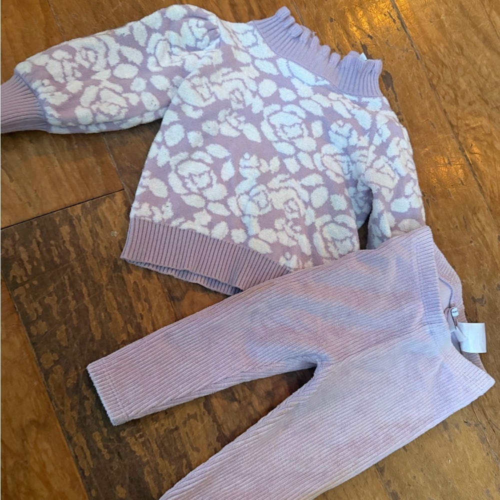 Janie and Jack Pink and White Kids Matching Set